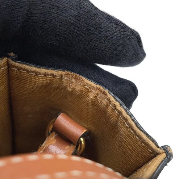 CELINE Triomphe Vertical Cabas Size Mini PVC/Leather Tan 194372 - Picture 13 of 16